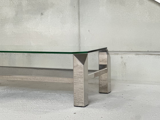 Vintage Coffeetable by Belgochrom – Tavolini da caffè, Chrome, Glass (photo 7 of 8)