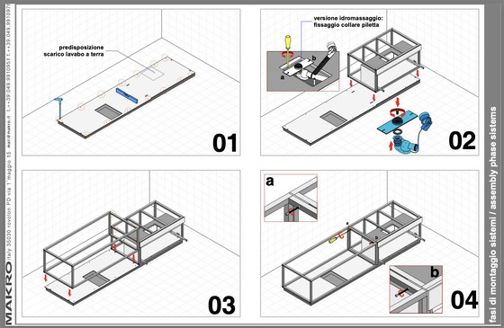Image 1 of Mueble de baño de diseño Makro; lavabo de mármol con bañera
