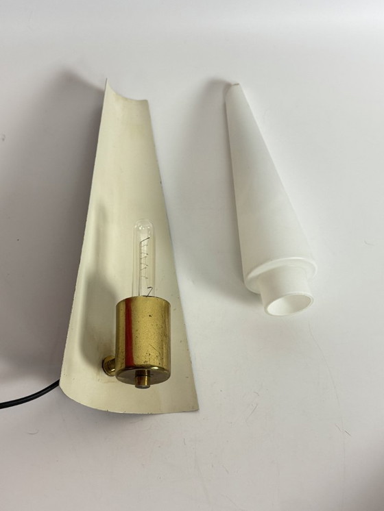 Image 1 of Abat-jour en forme de bougie et douille en laiton, petit accessoire