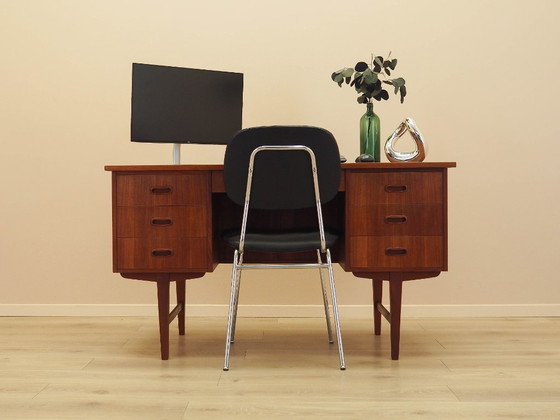 Image 1 of Scrivania in teak, design danese, anni '70, prodotta in Danimarca