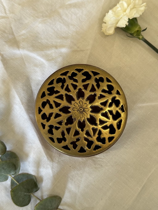 Wooden and brass box