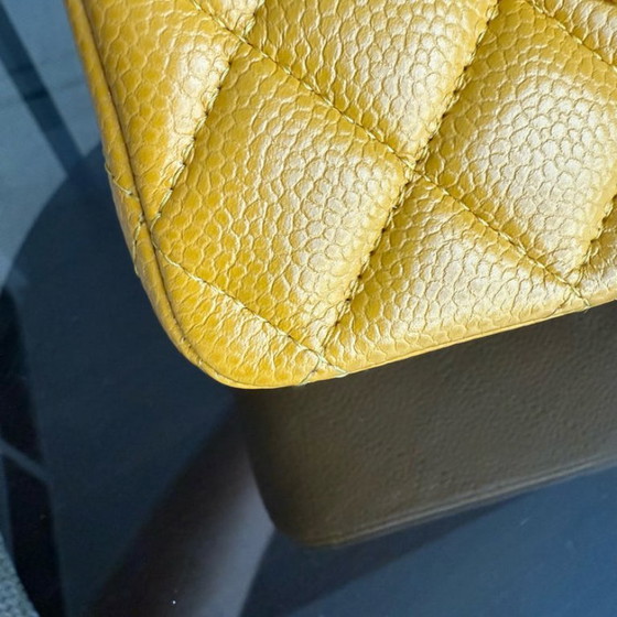 Image 1 of Chanel Classic Flap Medium - Caviar Quilted Grained Calfskin Mosterdgouden hardware Serie 25