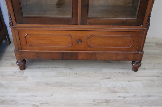 Image 1 of Set of 2 Bookcases in walnut, Italy late 19th century