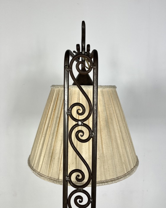Art Deco Amsterdamse School lamp vloerlamp jaren twintig – Vloerlampen, Metal, Textile (photo 5 of 14)