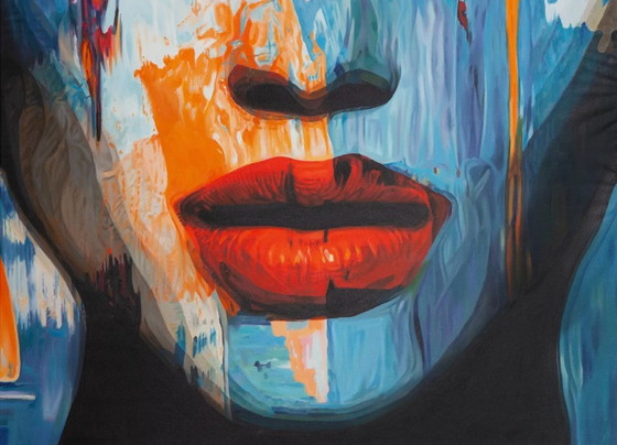 Modern Face – Ritratto femminile sensuale 3D | Quadro da parete 3D XXL 133 × 150 cm | Vetro acrilico 6 mm | (photo 3 of 7)
