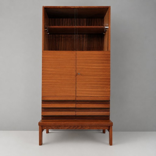 Vintage Bookcase in Beech, 1970s – high boards, Wood