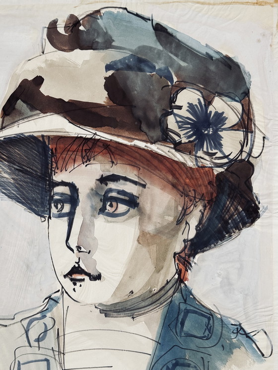 Image 1 of Robert Detheux, dipinto raro del 1963