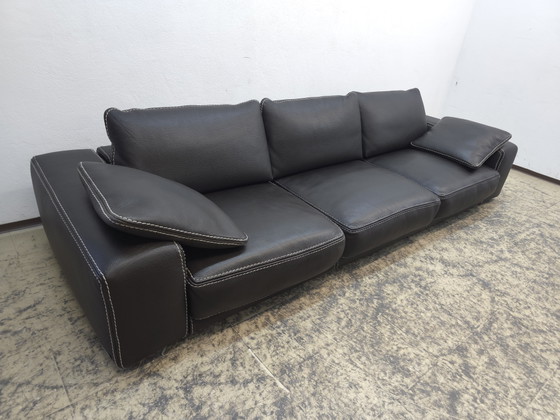 Image 1 of Sofá grande Roche Bobois, sofá de diseño, sofá de cuero marrón
