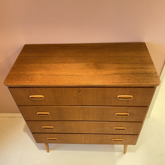 Image 1 of Swedish Teak Chest of Drawers, Years 50-60