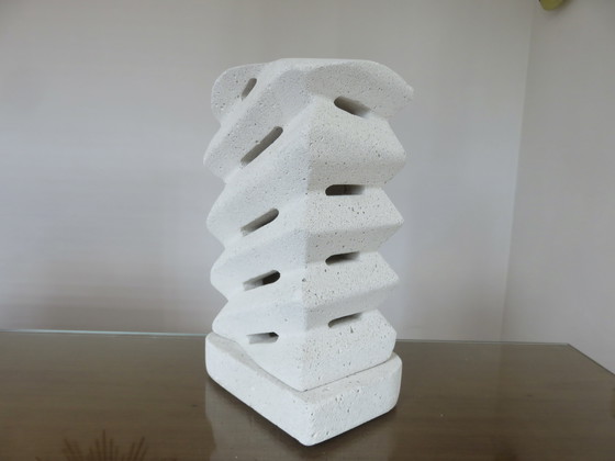 Image 1 of Grote stenen sculptuurlamp, 1970, Frankrijk