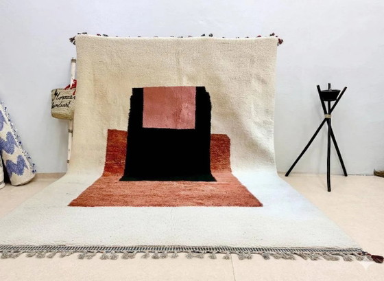 Handwoven Moroccan rug, natural wool, 250cm x 150cm, elegant decoration. – Rugs & carpets (photo 6 of 7)