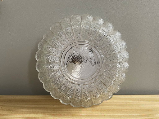 Clear glass wall or ceiling flush mount light
