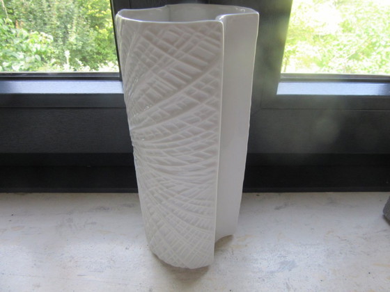Image 1 of Wunsiedel Bavaria Porcelaine White Modernist Vase 180726