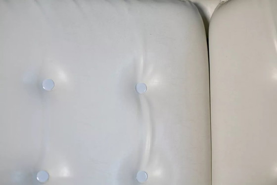 Image 1 of Poltrona girevole "Space Age" in acciaio e similpelle