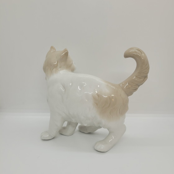 Image 1 of „Katzen“-Figur, emailliertes Porzellan, Nao von Lladró, 20. Jahrhundert – Spanien