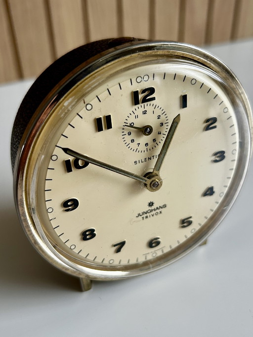 Vintage Junghans Trivox Silentic wekker - Bauhaus-stijl