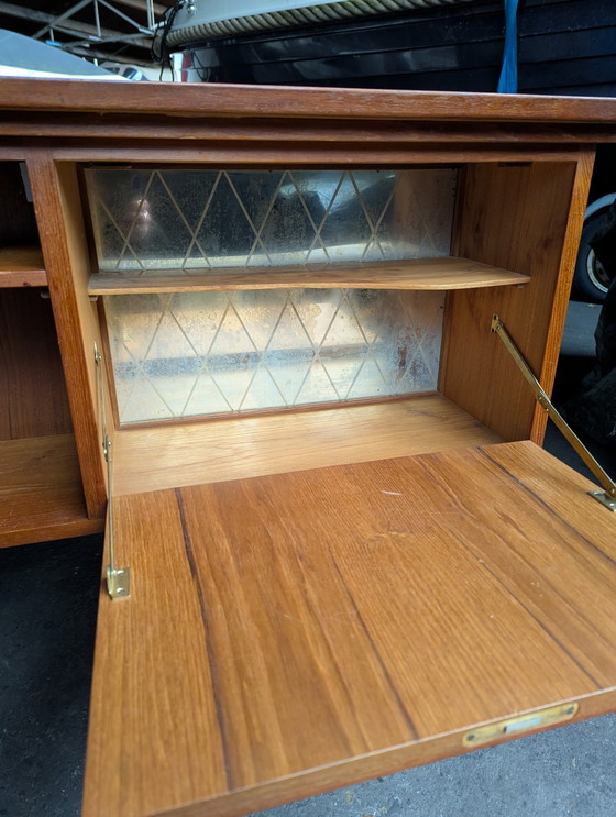 Image 1 of Scrivania indipendente vintage in teak danese con sezione bar