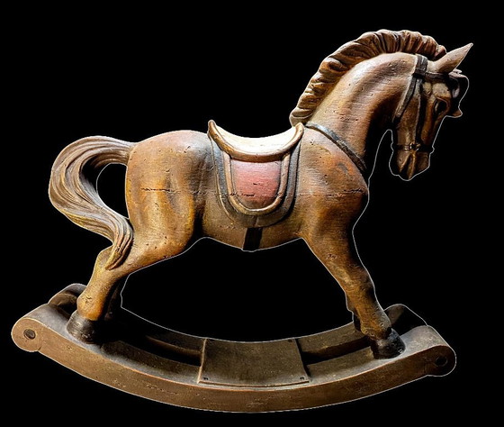 Cavallo a dondolo vintage in legno (Clayre & Eef) – Oggetti decorativi, Wood (photo 2 of 7)