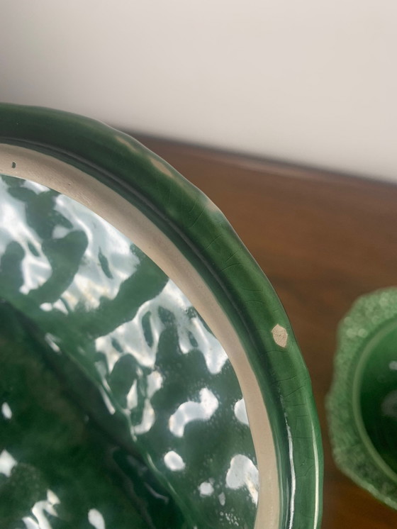 Image 1 of Grünkohl-Keramik-Suppenterrine, 1970/80