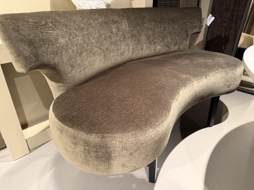 1 Banco de comedor redondo fabricado por Rupert, modelo Maxime. – bankjes, Velvet, Wood