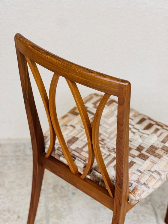 Image 1 of Paire de chaise et fauteuil vintage en teck et tissu, 1960