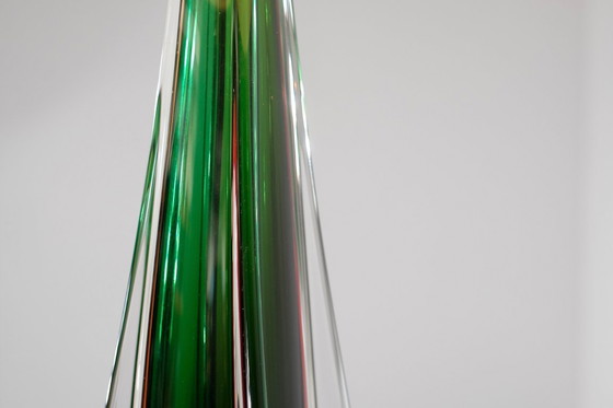 Image 1 of Lampe de table en verre de Murano attribuée à Flavio Poli pour Seguso, Italie, années 1960s