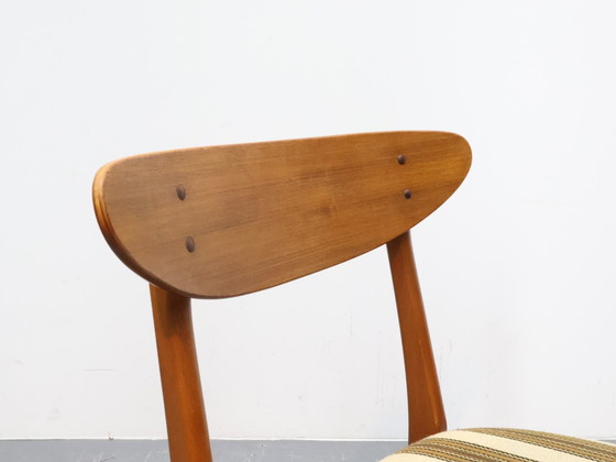 Image 1 of Set van 4 Deense eetkamerstoelen vintage
