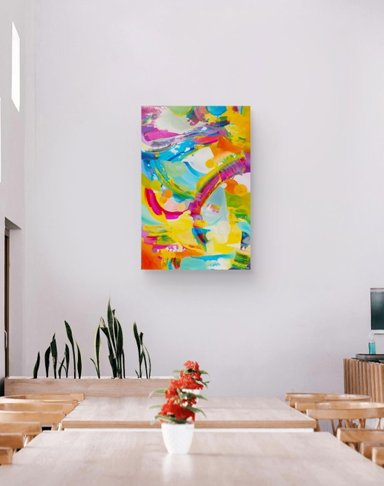 Image 1 of Acrylic painting #rainbowXL 100x150cm