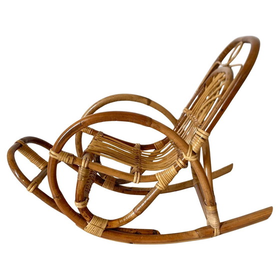 Image 1 of 1x Mecedora infantil de bambú de mediados de siglo, Italia, década de 1960