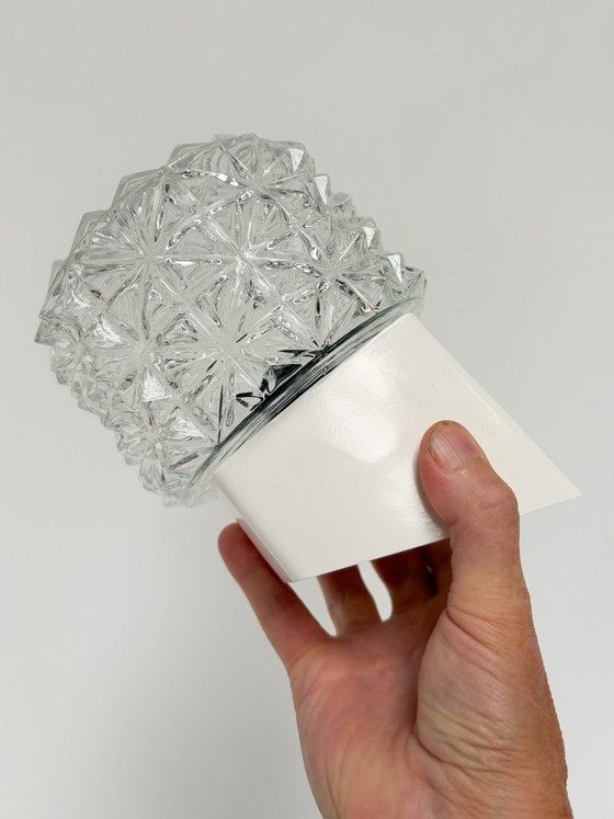 Set di 4 applique o plafoniere vintage in vetro, anni '70 – Plastic, Glass (photo 13 of 14)
