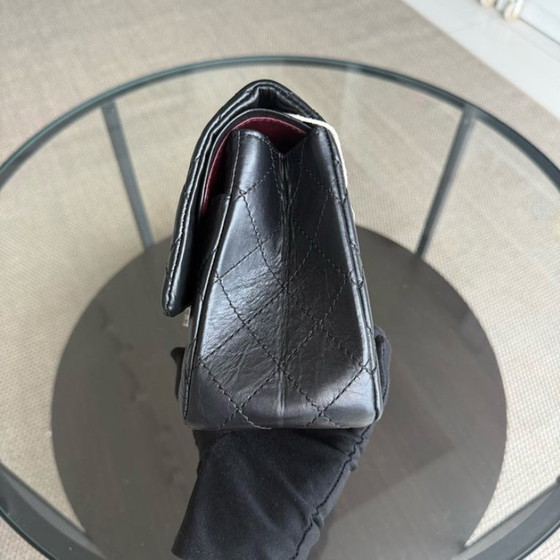 Image 1 of Chanel 2.55 Reissue 226 - Quilted Aged Calfskin Black Ruthenium Silver Hardware