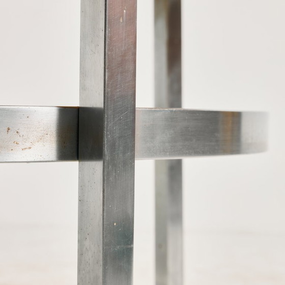 Image 1 of MK11840 Steel coffee table with stone top by Edel Hegedal for L. Hjorth