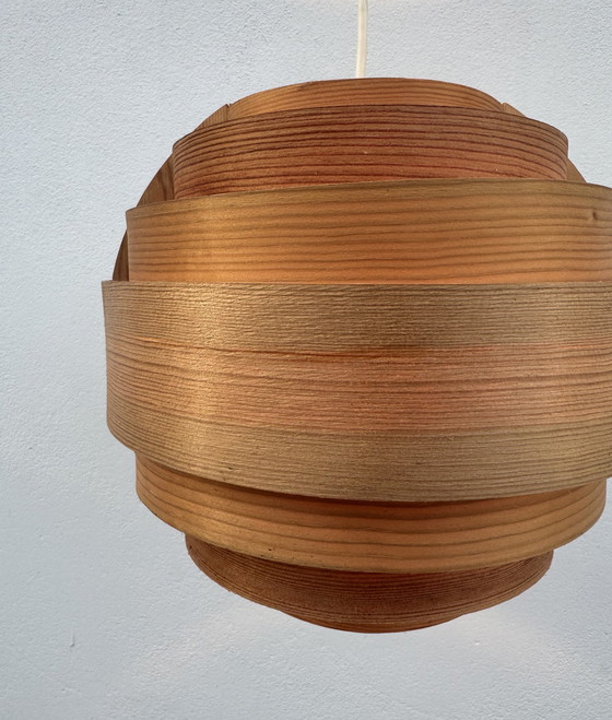 Image 1 of Lámpara colgante de madera de Hans Agne Jakobsson, años 60