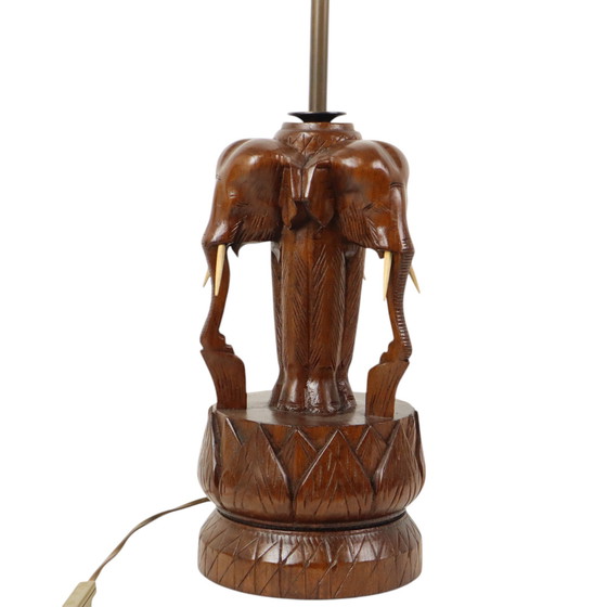 Image 1 of Große Elefantenlampe aus Teakholz