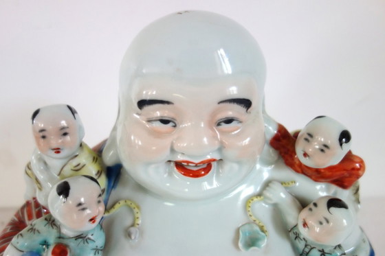 Lachende Buddha-Figur, chinesisches Porzellan, frühes 20. Jahrhundert – Dekorative Objekte, Porcelain (photo 7 of 16)