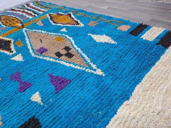 Großer marokkanischer Teppich aus Naturwolle, Maße 250x150 cm, handgefertigt. – Teppiche & Läufer, Wool (photo 10 of 11)