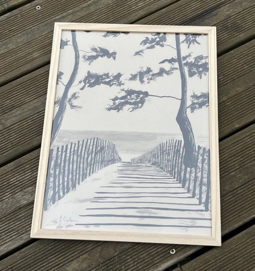 Encre de Chine sur Papier Naturel 250g Format 40x30cm