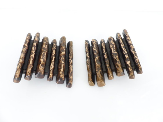 Image 1 of Maniglie brutaliste in bronzo per porte, Alpan, Germania, 1970 ca.