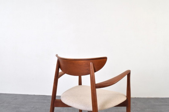 Mid-Century Teak Armchair by Harry Østergaard for Randers Møbelfabrik, 1960s – Dining chairs, Wood, Wool (photo 12 of 12)