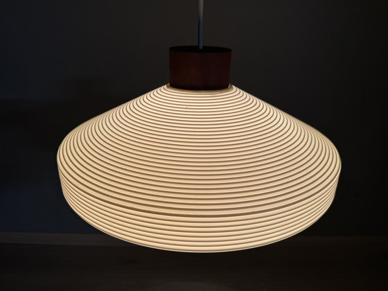 Image 1 of Lampada a sospensione vintage con dettagli in legno