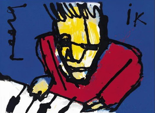 Herman Brood ---I (sur toile) Xl