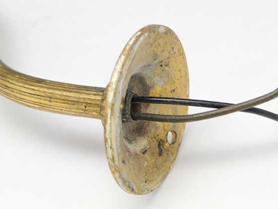 Rococco Style Wall Lamp, 1950s – Wall lights, Glass, Brass (photo 3 of 5)