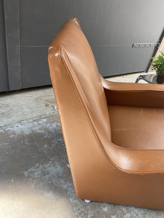 Image 1 of Skai Leren Clubfauteuil Jaren 60 Vintage