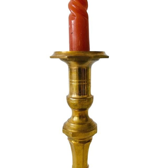 Image 1 of Candelabro vintage de latón dorado