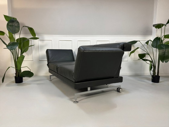 Image 1 of Canapé Brühl Moule, cuir gris, fonction couchage, multifonctionnel