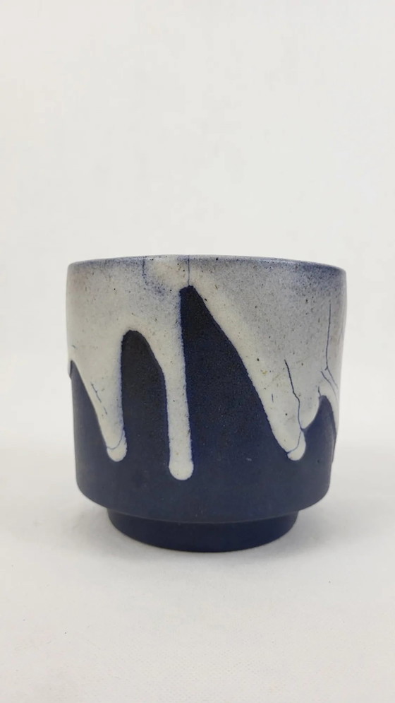 Cache pot sandstone Léon Pointu / Puisaye – Plant pot, Porcelain, Vintage (photo 5 of 7)