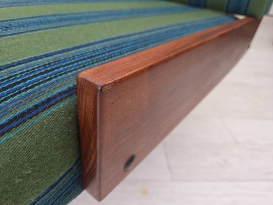 Image 1 of Daybed danese degli anni '70, mobili in lana, legno massiccio di teak, condizioni originali