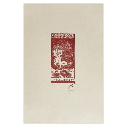 Jules Pascin Houtsnede La Belle Zuleica 1989 – lithos zeefdrukken, Paper