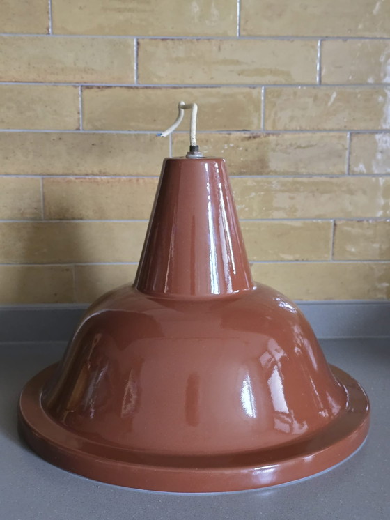 Image 1 of Prachtig Vintage emaille Werklamp