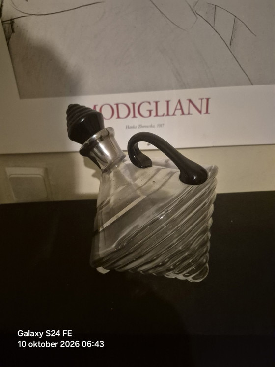 Danish Art Deco decanter Kastrup Holmegaard – Glass & Decanter, Glass, Metal (photo 2 of 7)